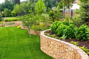 Stone and block retaining walls