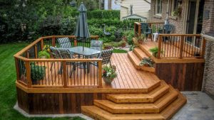 Custom wooden deck