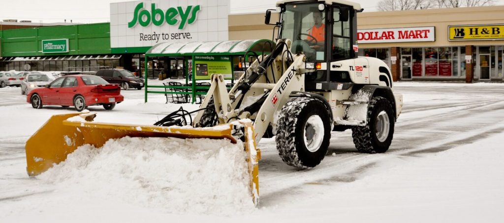 commercial snow plowing