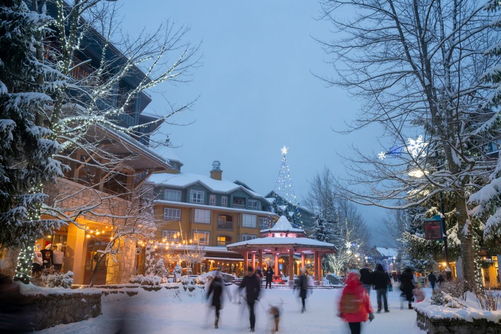 plaza in winter