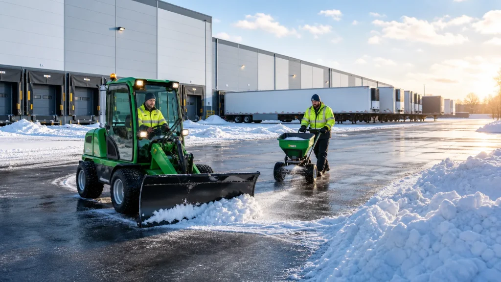 Distribution Center Snow Removal Before Peak Shipping Season