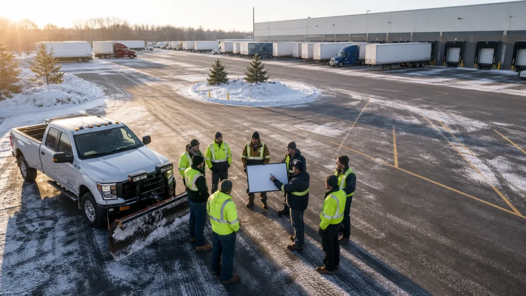 Truck Yard Snow Removal: Planning Clear Routes Before Winter